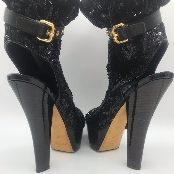 Louis Vuitton Runway Peep Toe Platform Ankle Boots - Picture 7 of 16